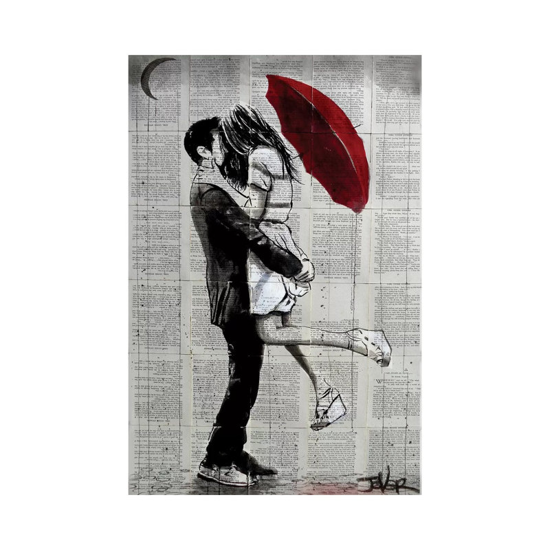Forever Romantics by Loui Jover - Wrapped Canvas Panoramic Painting, 20.32 cm H x 30.48 cm W