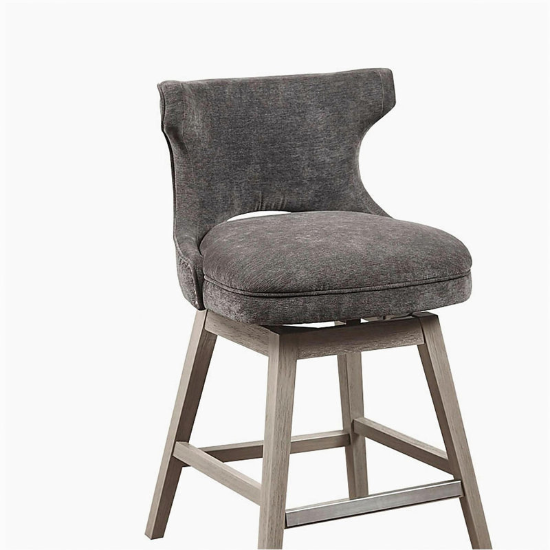 Tabouret de comptoir pivotant, Gris anthracite