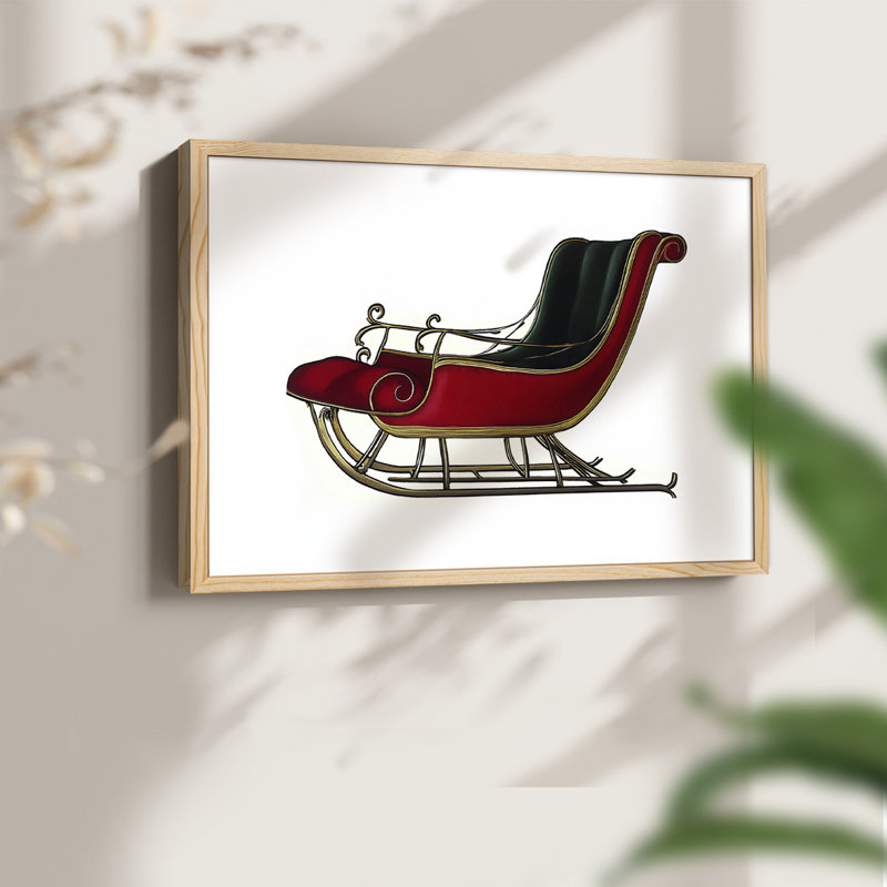 Art de Noël - DCCVII - Reproduction encadrée - Restickable, H 8 po x l 10 po, Naturel