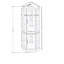 Vitrine lumineuse vitrée avec portes et tablettes en verre trempé, armoire de coin avec ampoule, décoration de rangement en coin pour le salon et la chambre à coucher-949164751