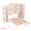 Lit escamotable avec deux garde-robe et tablette de rangement, cadre de lit plateforme pliable multifonctionnel pour chambre d'amis, chambre à coucher