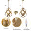 Lustre moderne en rotin 4 lumières Chirles