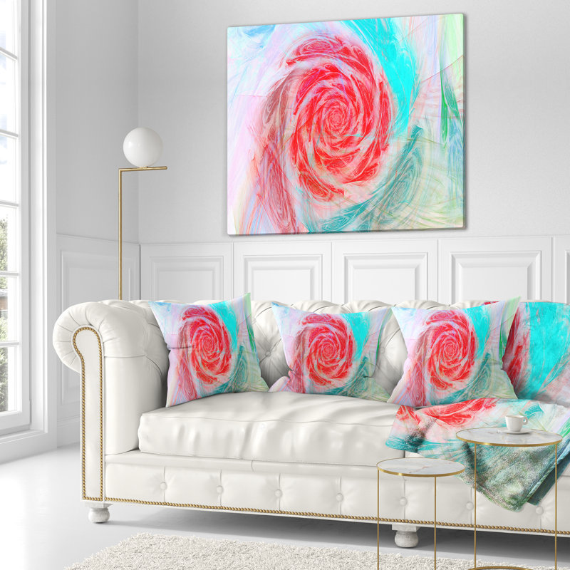 Coussin Mysterious Abstract Rose, 16 po x 1 po, Coussin décoratif
