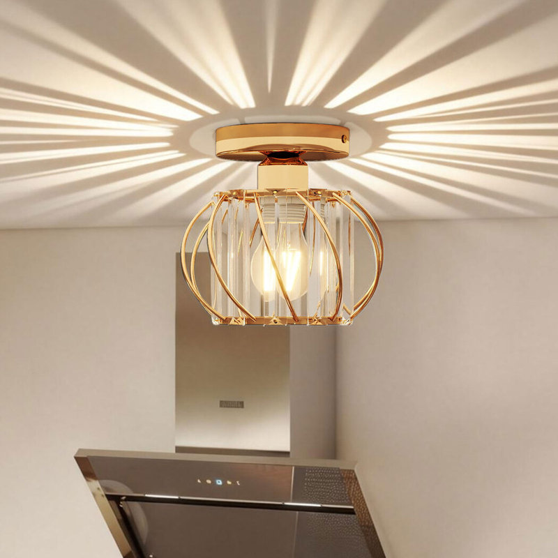 Semi Flush Mount, Gold