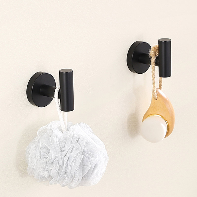 KES Bathroom Towel Hook Robe Hook Shower Kitchen Wall Mount SUS 304 Stainless Steel Matt Black