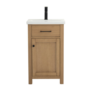 Jacklyn 20.38'' Single Bathroom Vanity with Ceramic Top