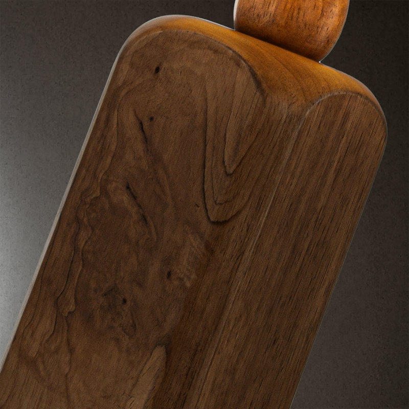 Lampe de table campagnarde en bois massif naturel avec abat-jour en tissu beige Farmhouse Traditional