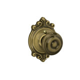 Georgian Knob with Brookshire Trim Non-Turning Lock