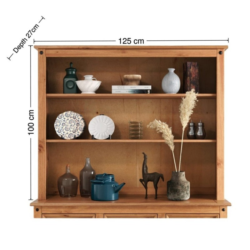 Tess 125cm Sideboard with Bar Hutch, Brown
