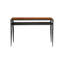 Console Siyah avec plateau en bois de manguier et base en métal - finition noyer noir mat, table d'appoint fabriquée à la main