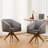 Chenille Upholstered Swivel Chair-1441659825