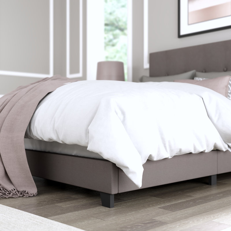 Tezer Queen Upholstered Low Profile Platform Bed