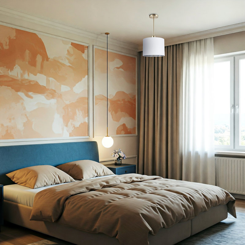 Classic Ceiling Light Fixture To Showcase Lamp Shades By Happy Homewares, Brushed Gold