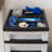 Plastic Drawer Storage Organizer Rolling Cart, with Wheels Casters, 4-Drawers, Top Organizer for Small Parts(Black/Pearl)