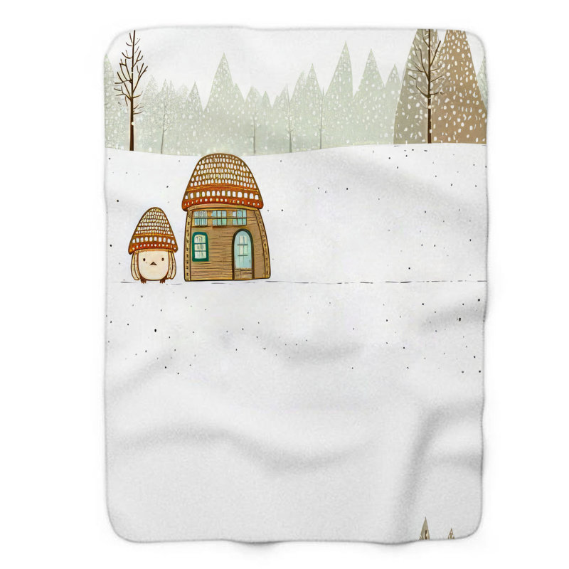 Winter Warmth Art - couverture 1 pièce, Grand lit