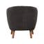 Chaise d'appoint Mid-Century moderne en chenille 1pc-379170328