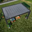 Ensemble de pergola d'extérieur en acier galvanisé 14 pi x 10 pi avec abat-jour et PowerPort Backyard Discovery Trenton