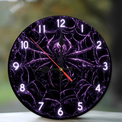 Horloge d'araignée mauve brillante