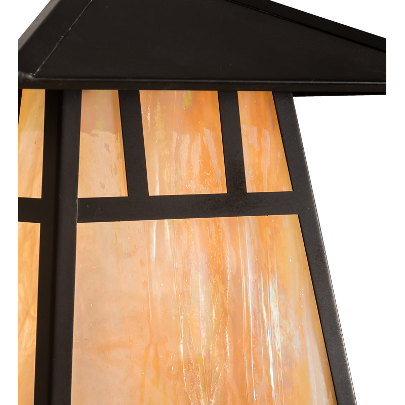 Luminaire pour poteau de clôture Wysocki, Noir, H 13 po x l 17 po x P 12 po