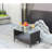 Clear Tempered Glass Outdoor Coffee Table In Brown , 34.6X20.5X17.7Inch, Protected, Assembly Required Smoothly Patio With Glass, Weather , Simple Guidance Easily