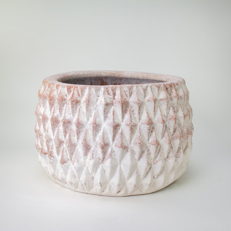 Jardinière Prickly, pot en terre cuite avec support.