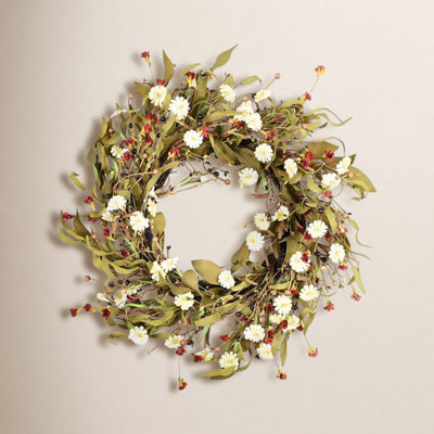 24" Handcrafted Wildflower No Holiday Wreath
