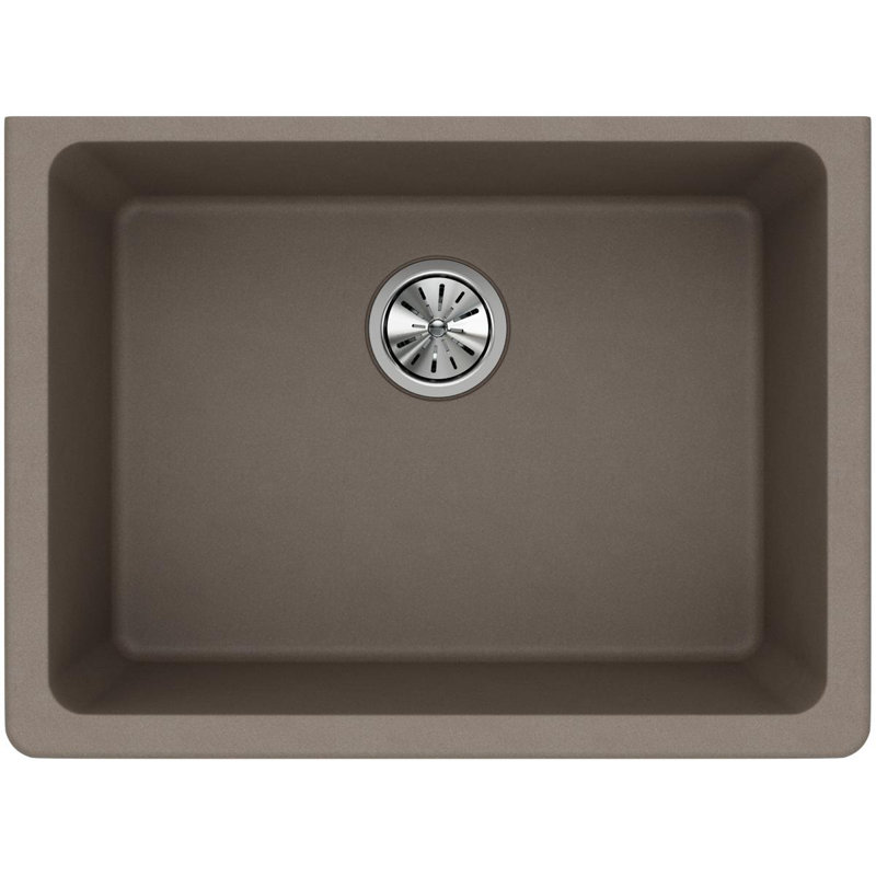 Quartz Classic 24-5/8" x 18-1/2" x 9-1/2" Undermount Kitchen Sink, Greige