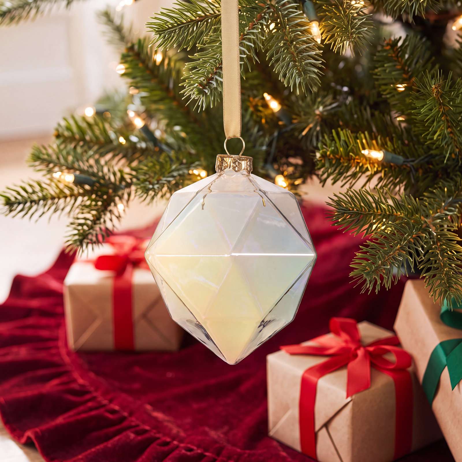 5" Holiday Ornament, Clear Luster