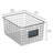 Metal Pantry Basket with Label Plate for Kitchen Organization and Storage - Set of 2 - Matte Black