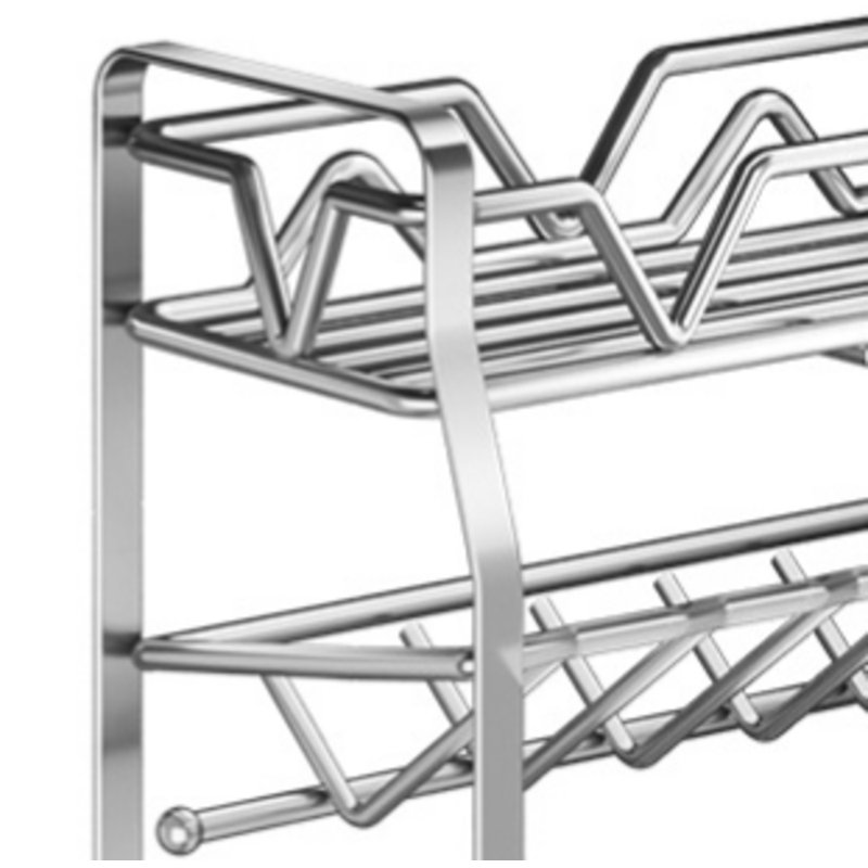 Étagère à épices en acier inoxydable, étagère de rangement de bureau, étagère de rangement multicouche sans installation