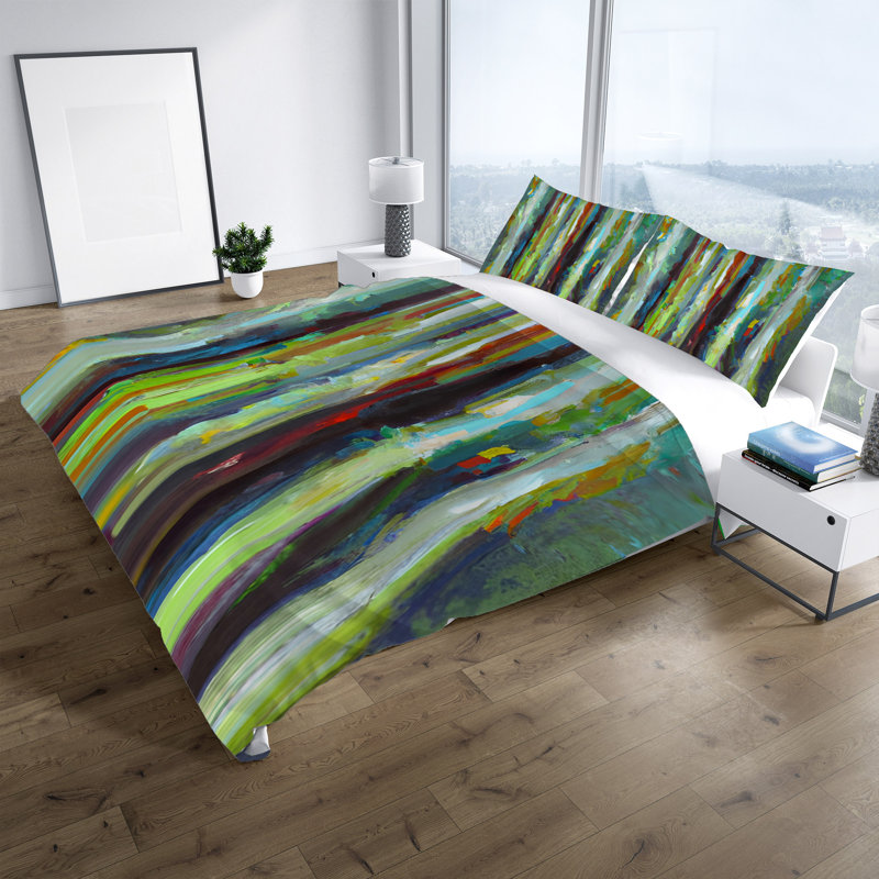 Ensemble de housse pour couette, Abstrait 1, Housse de couette pour très grand lit et 2 très