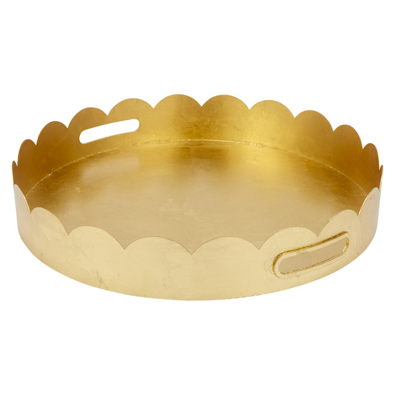 Gold Leaf Round Eloise Tray