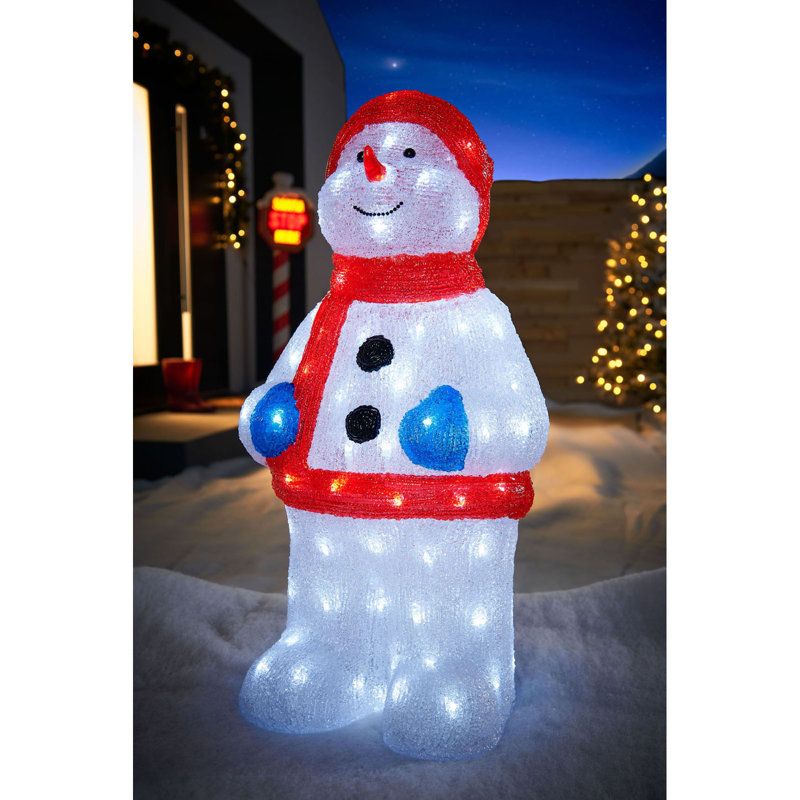 Acrylic Lighted Snowman Figurine