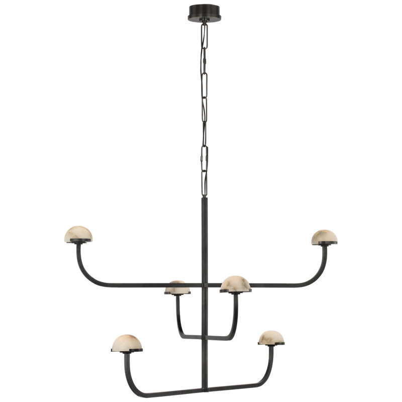 Pedra 6 - Light LED Chandelier, Bronze