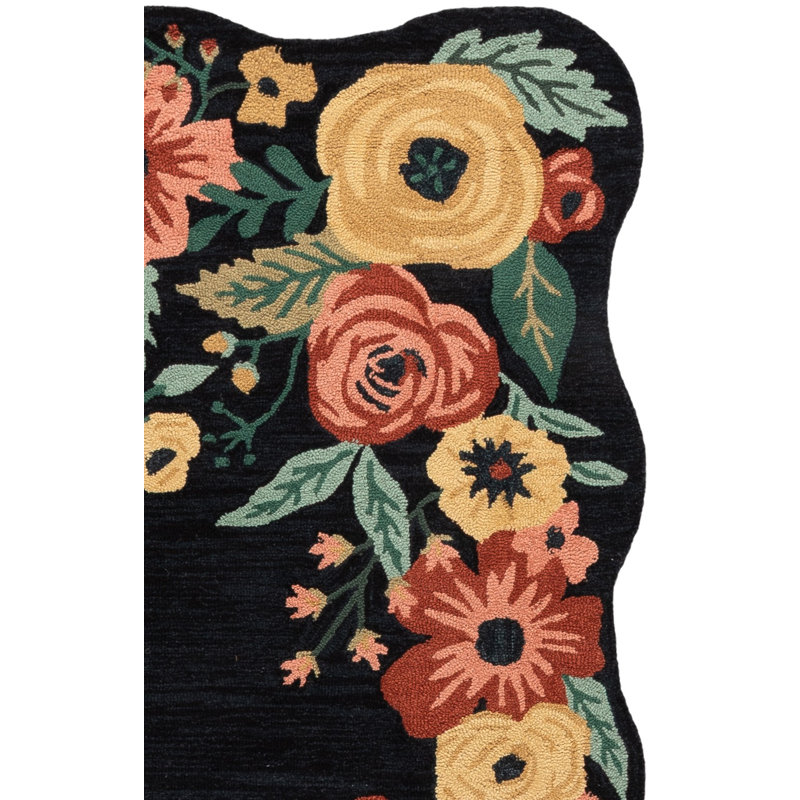 Jardin Hand Tufted Wool;Cotton Floral Indoor Rug, 6'-0" x 6'-0" Square