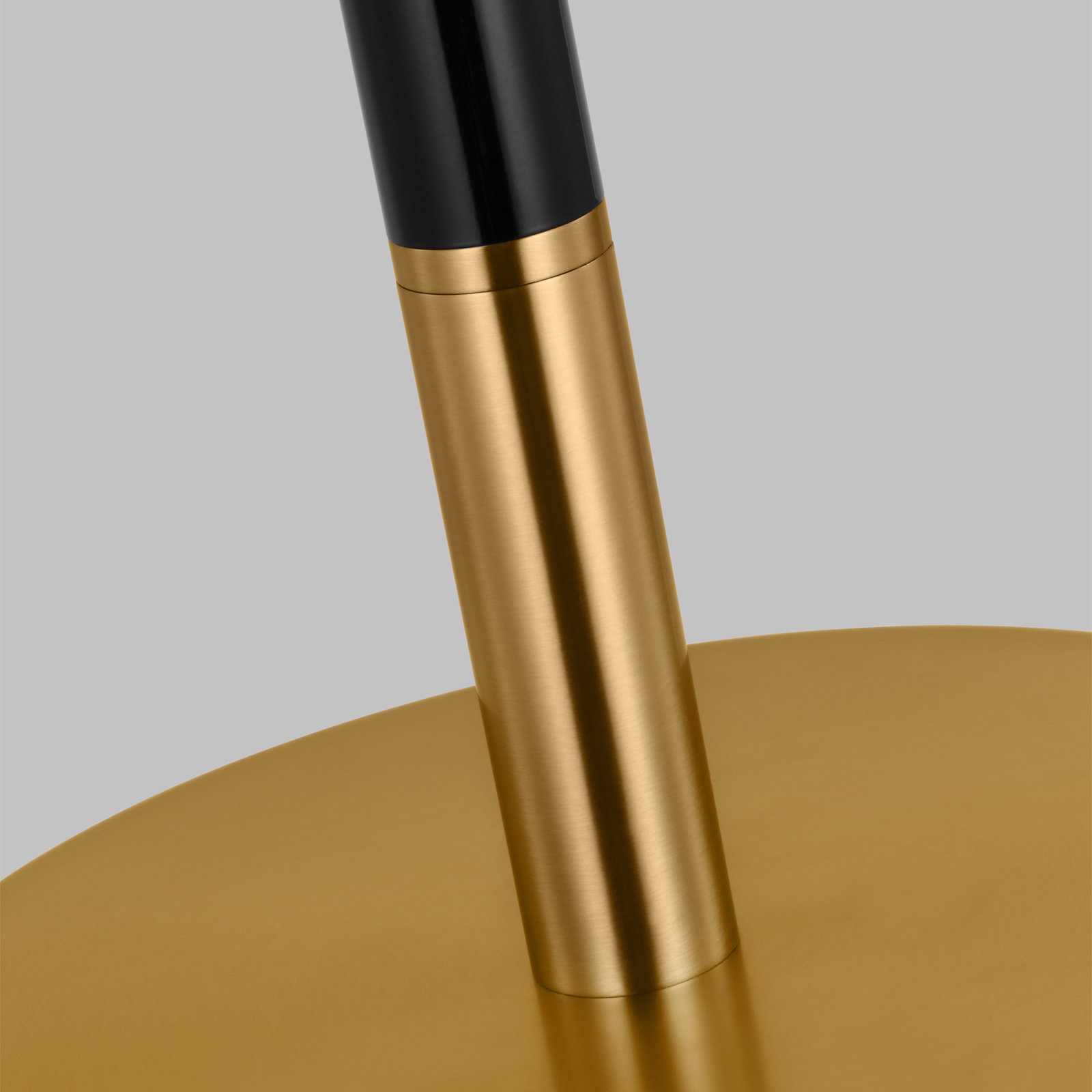 Metal Table Lamp, Burnished Brass Black