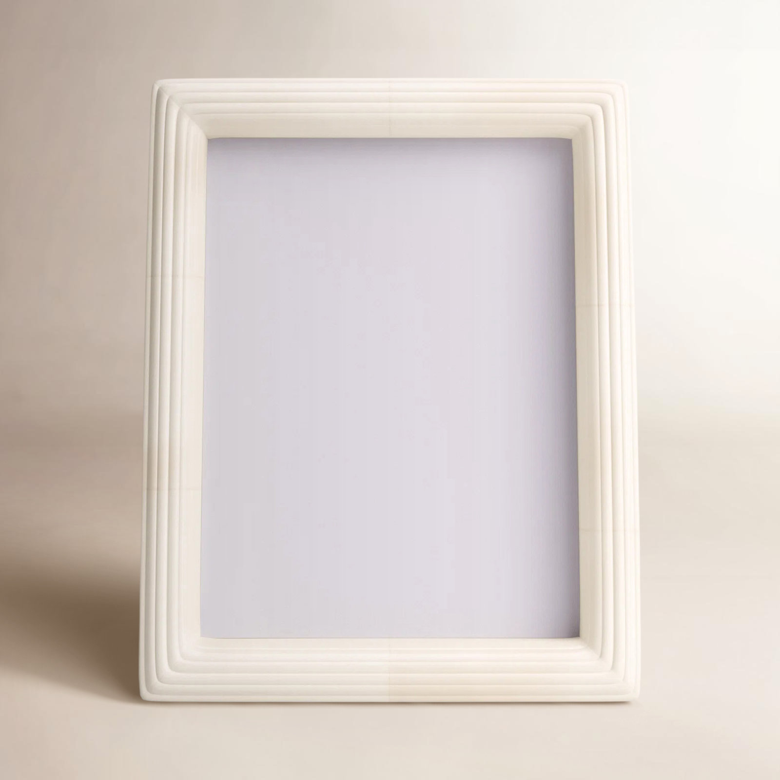 Zuriah Bone Matte Picture Frame, 4" x 6", White