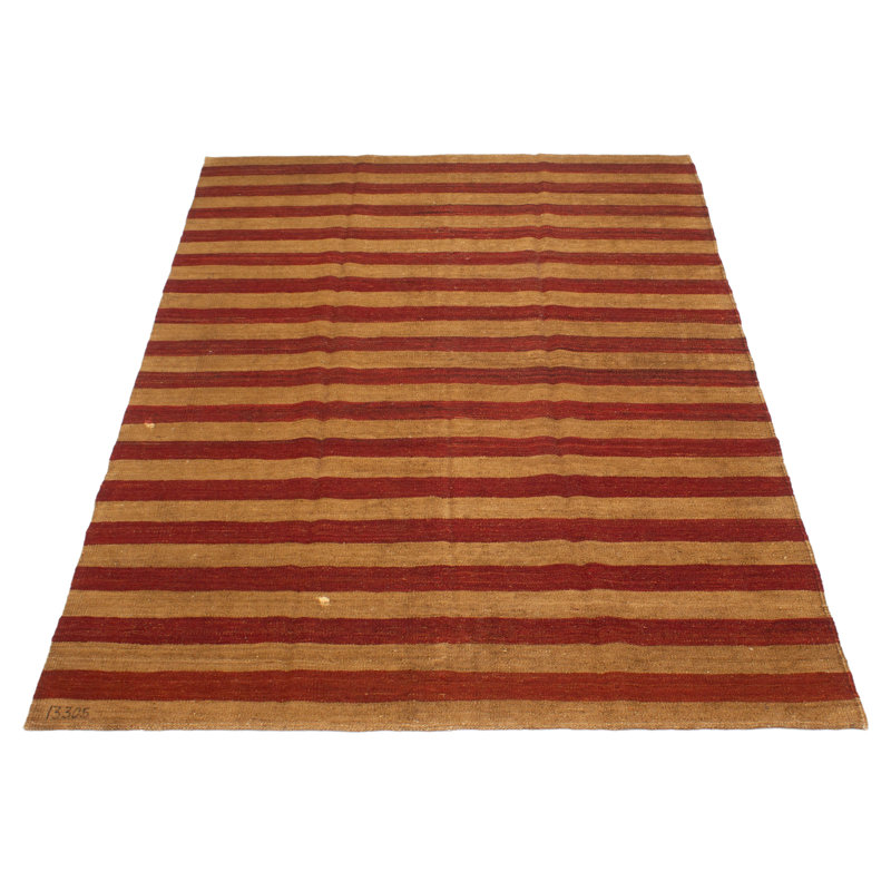 Boho brun, kilim rouge 6 pi 5 po x 9 pi 4 po