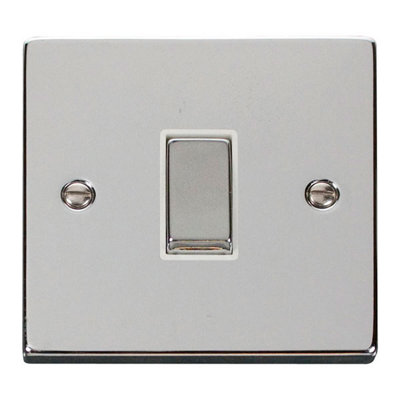 Polished Chrome 10A 1 Gang Intermediate Ingot Light Switch