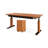 Solid wood electric height-adjustable desk with drawers-553788645