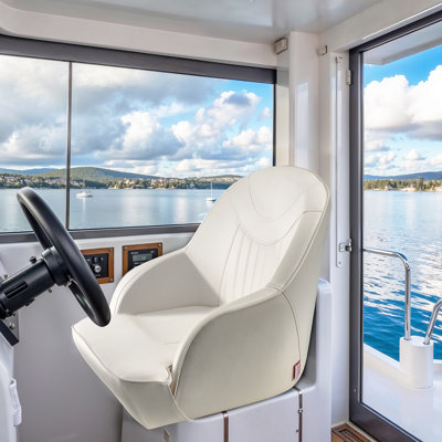 Siège de bateau rabattable à dossier bas