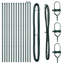 Vidaxl Fence Posts 13 Pcs Diameter32 Mm Galvanised Steel-114618815-114618813