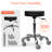 Adjustable Height Ergonomic Lab Stool with Heavy-Duty Wheels