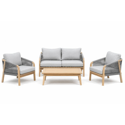 Naila 4-Person Acacia Patio Seating Group