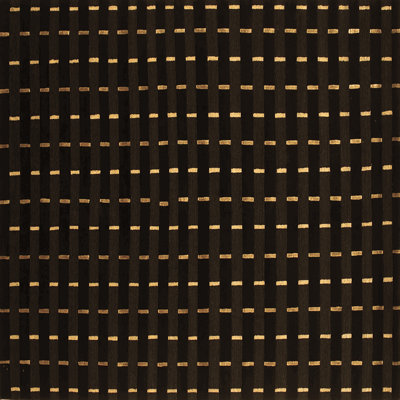 Tapis carré en laine / polyester tissé à la machine à motif géométrique noir / beige 3 pi x 3 pi Dinuzzio
