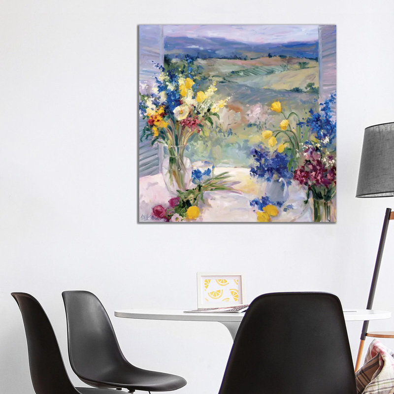 Tuscany Floral by Allayn Stevens - Painting on Canvas, 93.98 cm H x 93.98 cm W x 1.91 cm D, No Frame