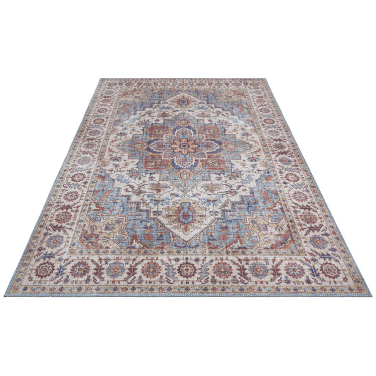 Anthea Machine Woven Blue/Brown Indoor Rug