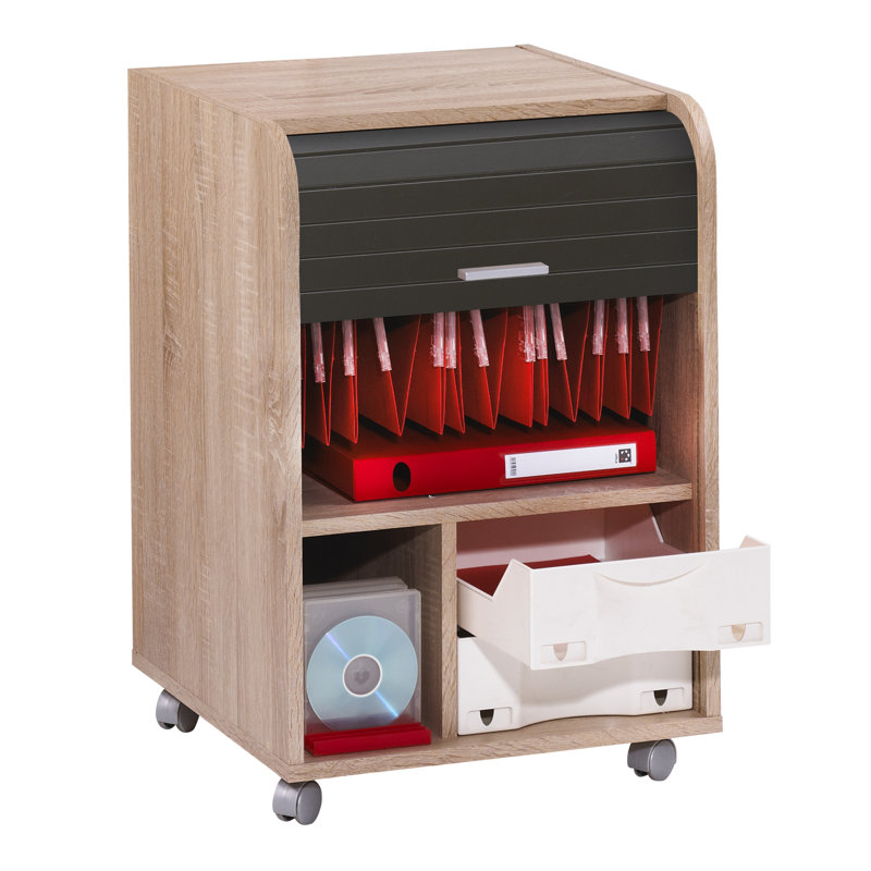 Aszia 2 -Drawer, Oak/Black