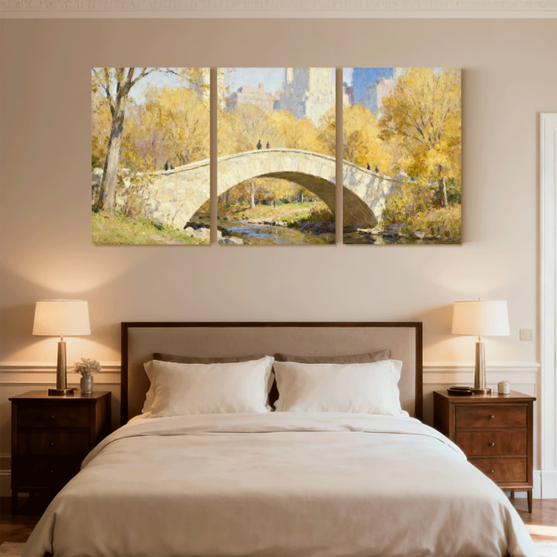 Ensemble de 3 reproductions d'art mural sur toile, H 18 po x l 36 po