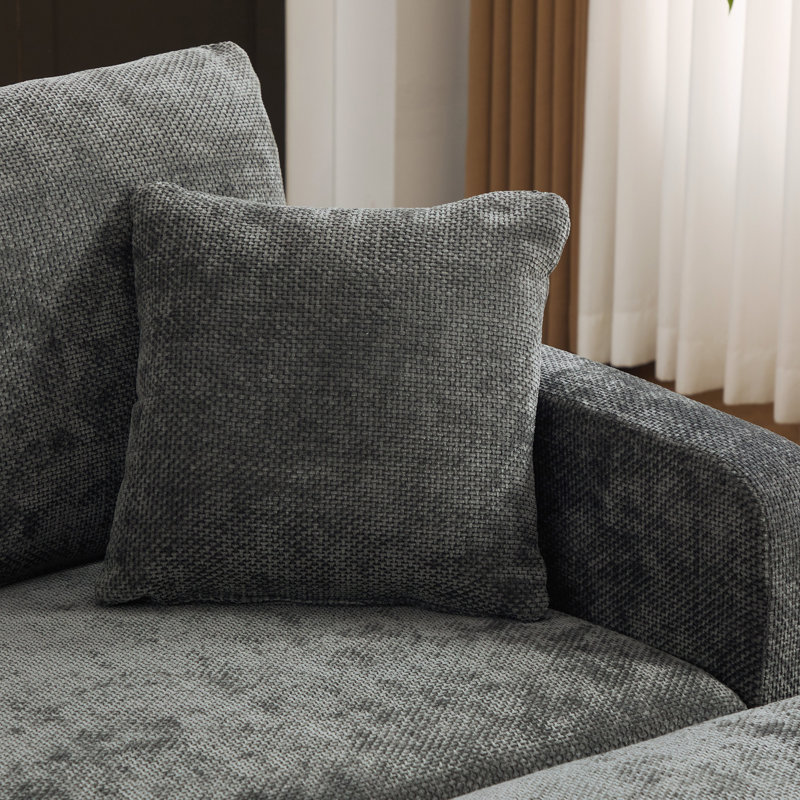Large méridienne en chenille de 86,61 pouces de style moderne pour le salon
